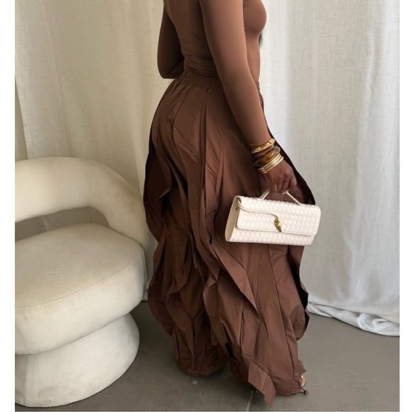 TAUPE Ruffled Pants - Picture 8 of 16